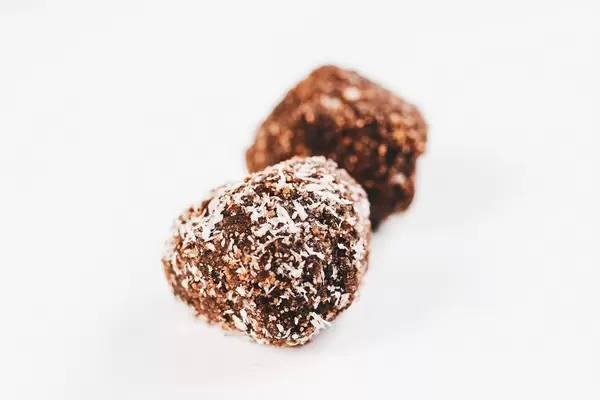 Homemade cocoa and coconut balls