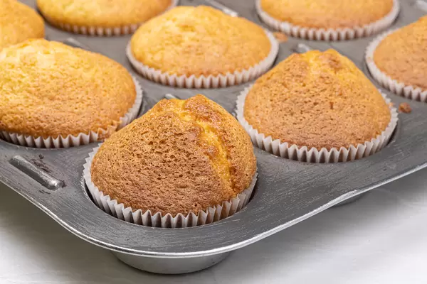 Homemade delicious Vanilla Cupcakes in the mould