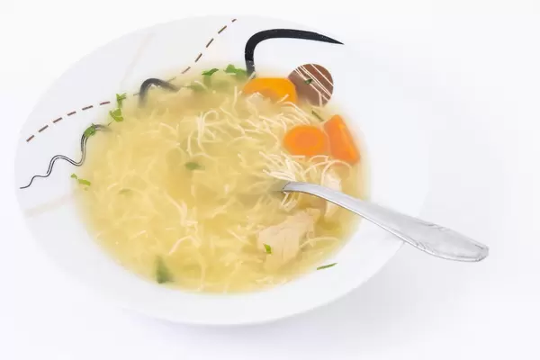 Homemade domestic Chicken Soup with Carrots (Flip 2019)