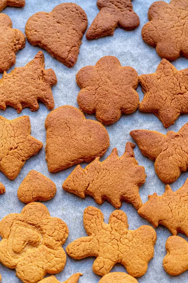 Homemade hot shortbread on parchment paper (Flip 2019) (Flip 2019)