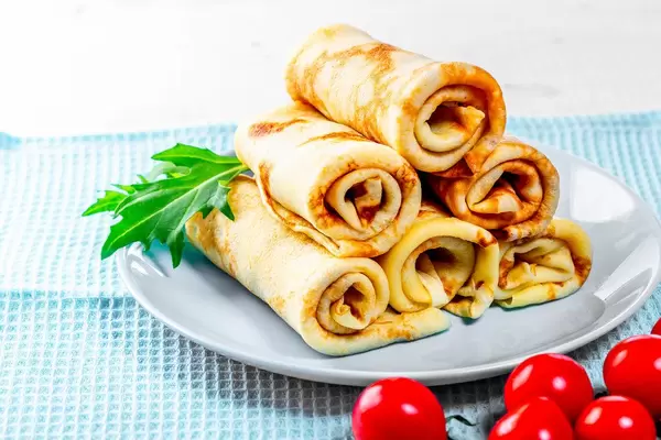 Homemade pancakes on a plate