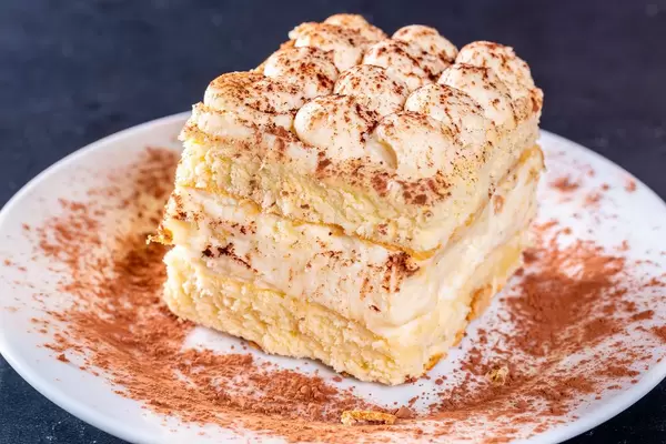 Homemade tiramisu cake, italian dessert.