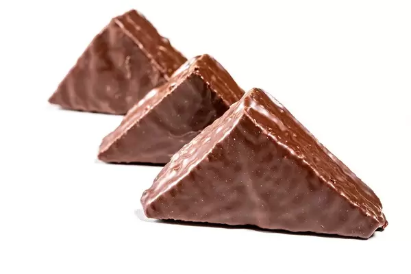 Honey chocolate cakes on a white background (Flip 2019)