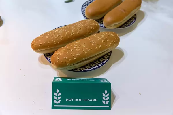 Hot dog sesame buns produced by the Greek brand Select