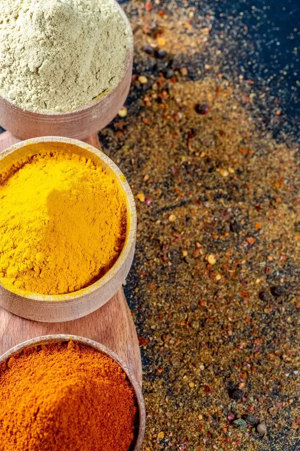 Hot red pepper, turmeric and ginger
