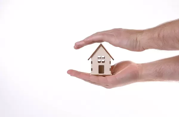 House in human hands