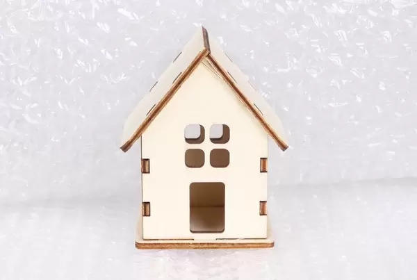 House inside of bubble wrap