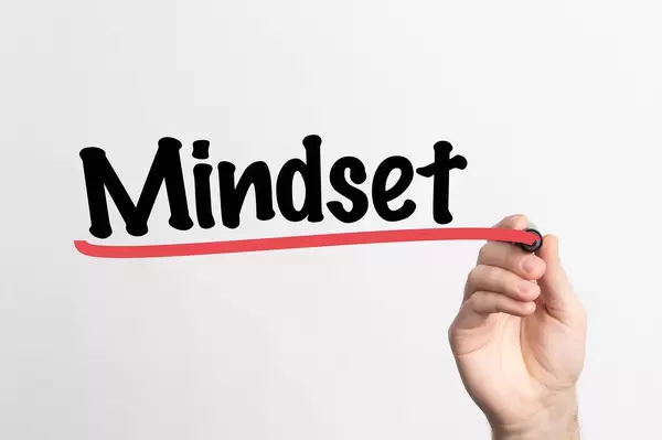 Human hand writing Mindset on whiteboard