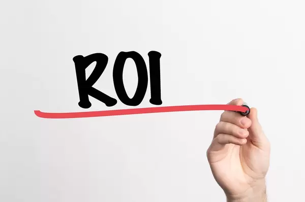 Human hand writing ROI on whiteboard