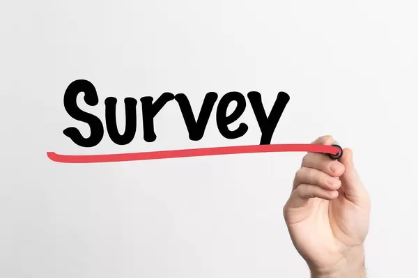 Human hand writing Survey on whiteboard