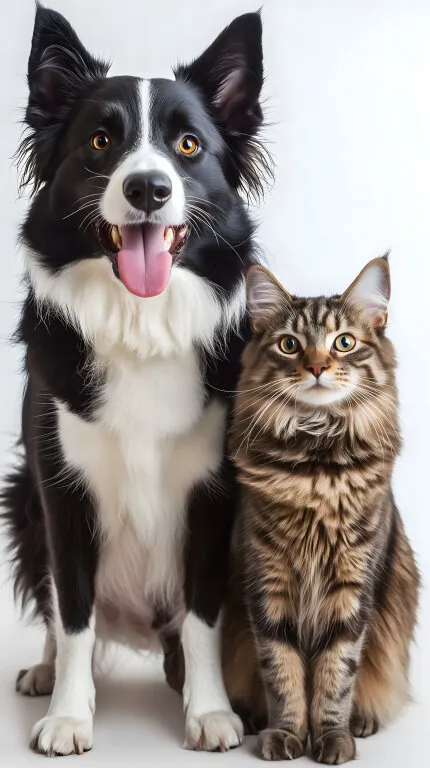 Hund und Katze - perfektes Duo für Tierfotos