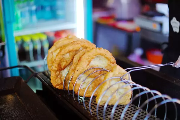 Hungarian Langos at Christmas market