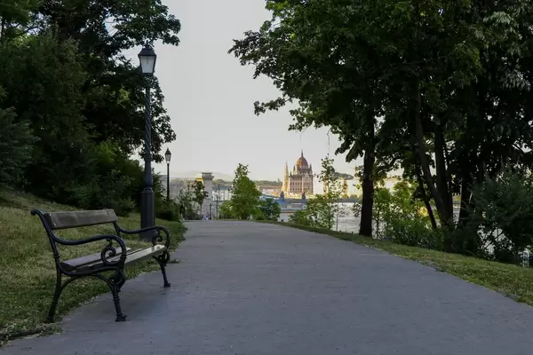 Hungarian parliament from Buda Castle Park
