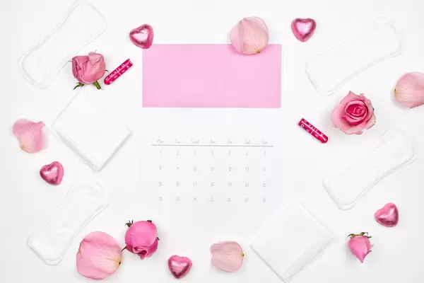 Hygiene care during critical days. Regular menstrual cycle