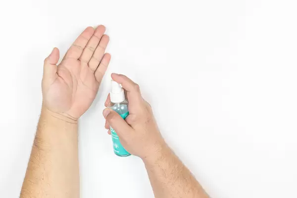 Hygiene of the hands with copy space