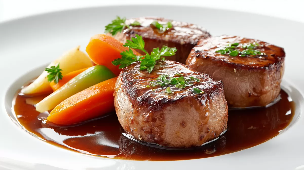 Iberico Schweinefilet mit Madeira Jus photore