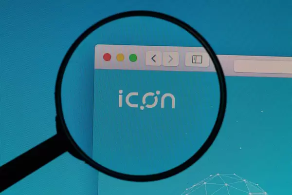 ICON logo under magnifying glass