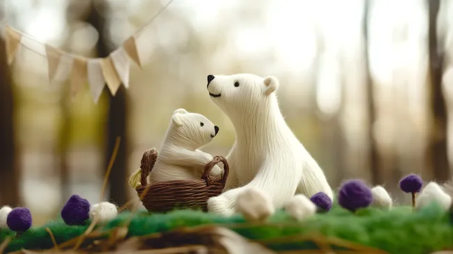 Idyllische Bärenszene in natürlicher Umgebung