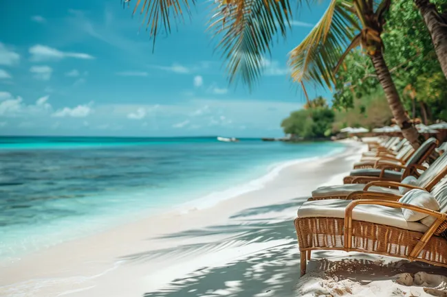 Idyllischer Tropentraum am Sandstrand