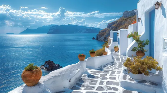 Idyllisches Dorf an der griechischen Küste