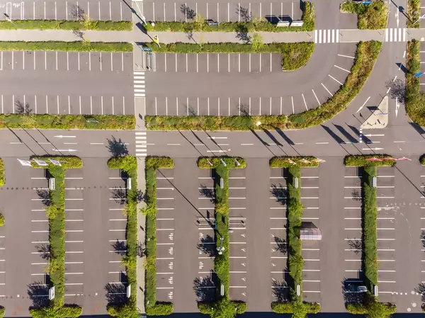 Ikea Parkplatz von oben