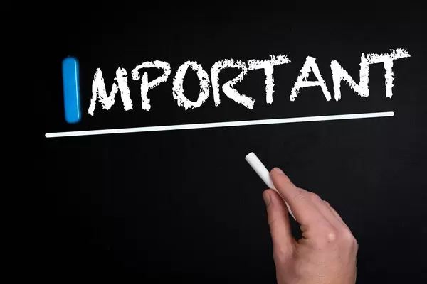 Important text on blackboard