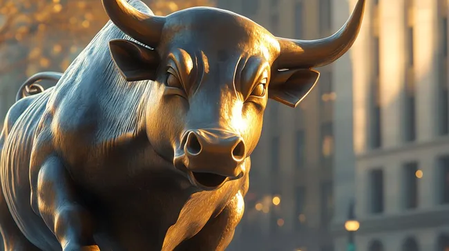 Imposante Bronzeskulptur des Wall Street Bullen