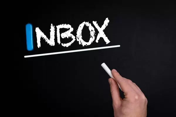 Inbox text on blackboard