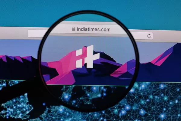 Indiatimes website under magnifying glass