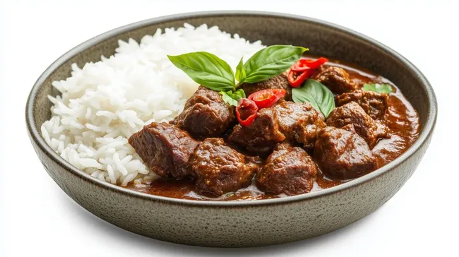 Indonesisches Rindfleisch-Curry mit Basmatireis