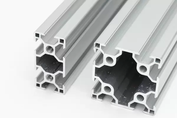 Industrial Aluminum Construction bar isolated above white background