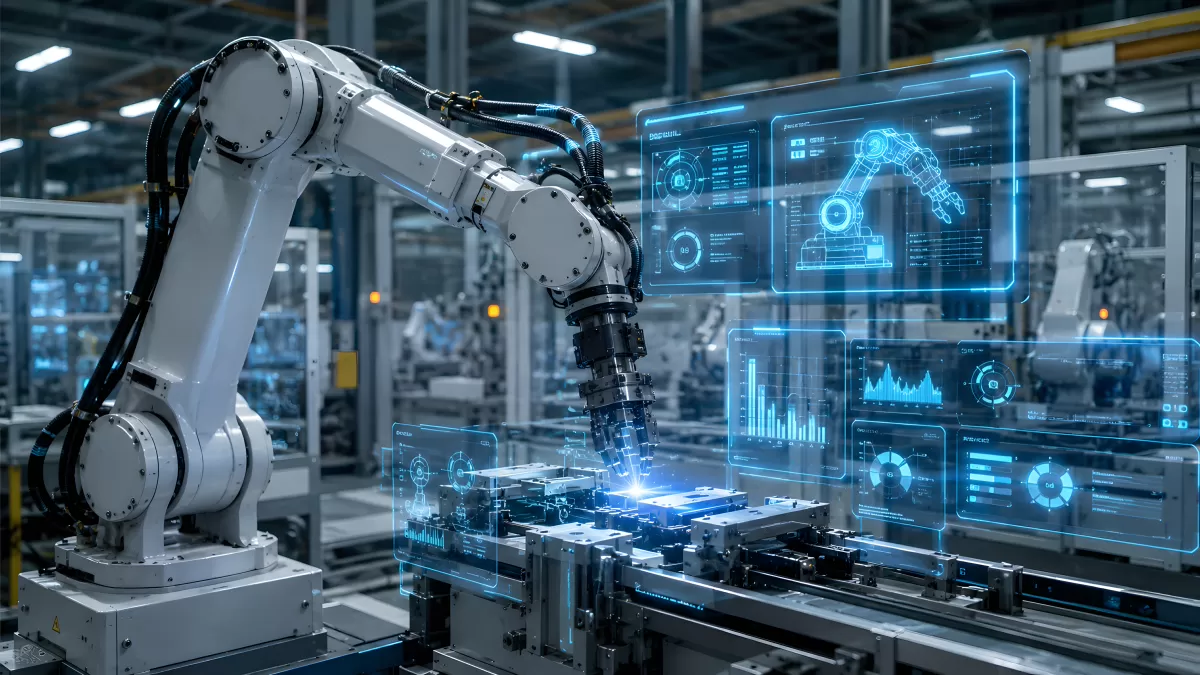 Industrieroboter mit holografischem Kontroll-Display