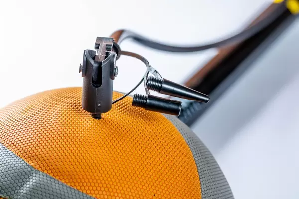 Inflating the ball with a pump