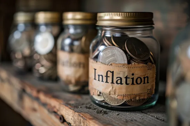 Inflation - Münzen in Gläsern