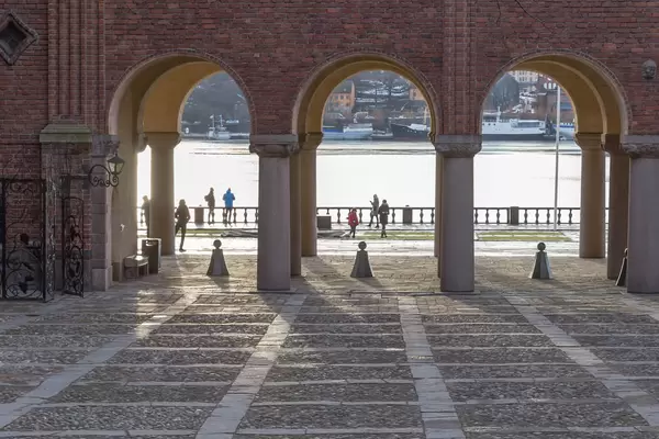 Innenhof Stockholm Stadthalle