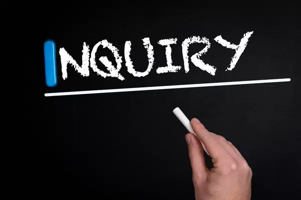 Inquiry text on blackboard