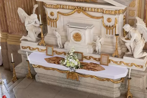 Inside the church in Austerlitz palace