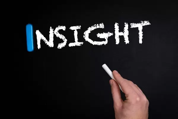 insight text on blackboard