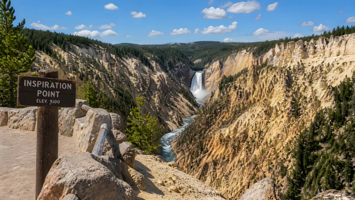 Inspiration Point im Grand Canyon of Yellowstone