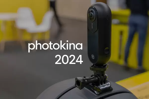 Insta360 One Actionkamera in 4k UHD für Smartphones, neben dem Bildtitel "photokina 2024"