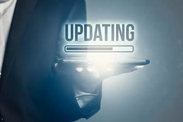 Installing update concept on tablet