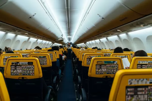 Interior of a Ryanair flight (Flip 2019)