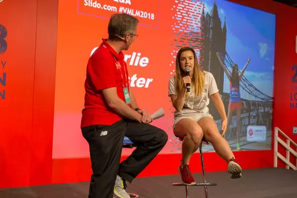 Interview mit Charlie Webster bei der London Marathon Messe