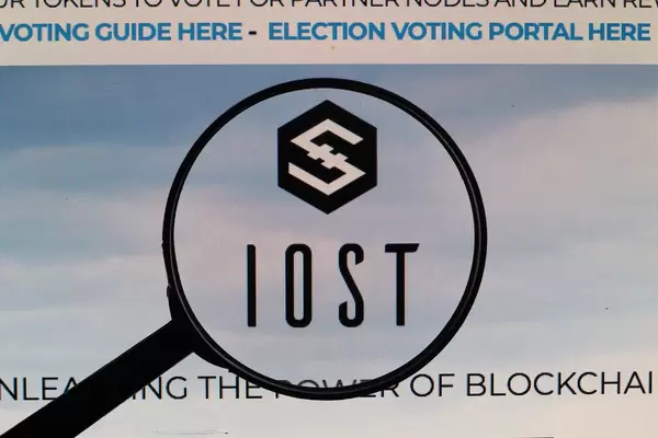 IOST logo under magnifying glass