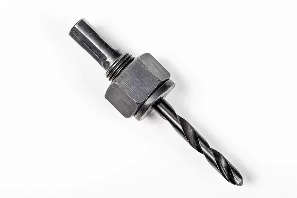 Iron drill on a white background