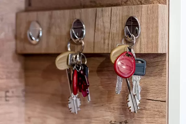 Iron keys hanging on hook (Flip 2020)