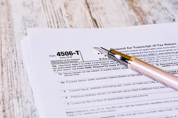 IRS Form 4506-T. Request for Tax Transcript