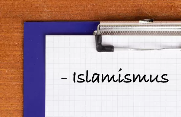 Islamismus text on clipboard