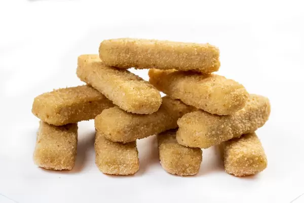 Isolated Chicken Sticks above white background