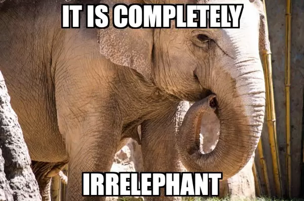 It is completely irrelephant
